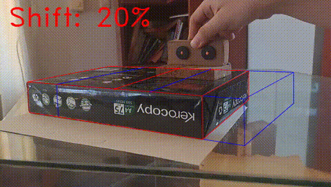 Real-time shift estimation of a metal block on a physical mockup, second video example